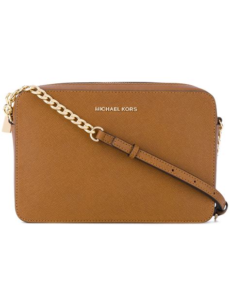 Michael Kors Bolsa Transversal Jet Set De Couro 